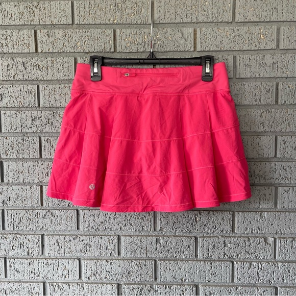 Lululemon Pace Rival Mid-Rise Skirt *Long Lip Gloss Pink Size 6 Tennis Golf - Picture 6 of 8